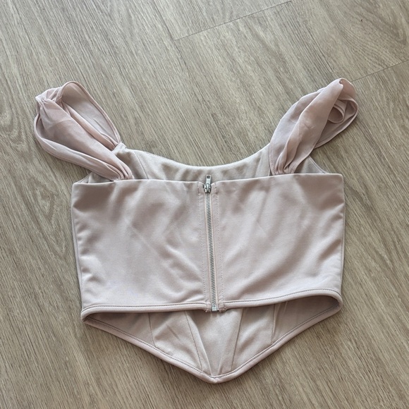 NWOT Vici Collection Elegant Pink Off-Shoulder Corset Top - Picture 6 of 9
